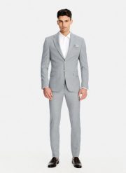 PAKO LORENTE - Szary garnitur męski z wełną. Szare garnitury Pako Lorente, m, bez wzorów, z wełny. Za 2,999.98 zł.