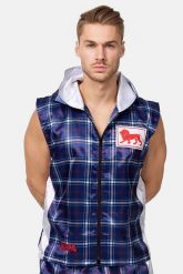 Kurtka Lonsdale Clutton. Niebieskie kurtki Lonsdale, l, bez wzorów, z poliesteru, z kapturem. Za 352.90 zł.
