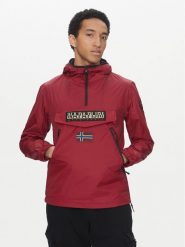 Napapijri Kurtka anorak Rainforest NP0A4HX6 Czerwony Regular Fit. Czerwone kurtki Napapijri, l, bez wzorów, z syntetyku, bez kaptura. Za 479.99 zł.