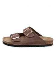SABOKETS Skórzane klapki w kolorze brązowym rozmiar: 42. Brązowe klapki SABOKETS. Za 165.99 zł.