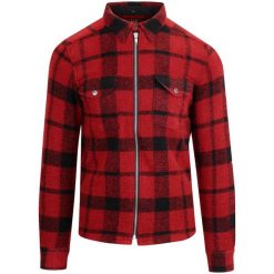 LEE Wool Zip Overshirt BRIGHT RED L67LVRKG 112116895. Czerwone płaszcze Lee, l, bez wzorów, bez kaptura. Za 269.99 zł.