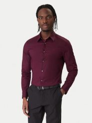 Calvin Klein Koszula LV04LB145G Fioletowy Slim Fit. Fioletowe koszule CALVIN KLEIN, l, bez wzorów, z bawełny, bez kołnierzyka, bez ramiączek. Za 329.99 zł.