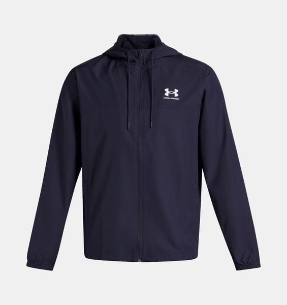 Under Armour UA RIVAL WVN WINDBREAKER Kurtka męska. Niebieskie kurtki Under Armour, m, bez wzorów, z materiału, bez kaptura. W wyprzedaży za 209.99 zł.