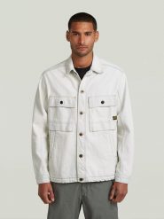 G-Star Kurtka koszulowa w kolorze białym rozmiar: L. Białe kurtki G-Star, l, bez wzorów, bez kaptura. Za 260.99 zł.