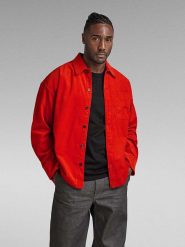 G-Star Koszula sztruksowa - Regular fit - w kolorze pomarańczowym rozmiar: XXL. Pomarańczowe koszule G-Star, xxl, bez wzorów, z bawełny, bez kołnierzyka, bez ramiączek. Za 163.64 zł.