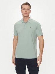 Napapijri Polo Ealis NP0A4H8B Zielony Regular Fit. Zielone koszulki polo Napapijri, m, bez wzorów, z bawełny, bez kołnierzyka, bez ramiączek. Za 199.99 zł.