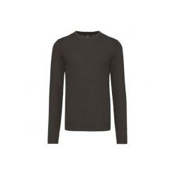 Sweter z okrągłym dekoltem Kariban. Szare swetry nierozpinane KARIBAN, na zimę, m, bez wzorów, bez kołnierzyka, bez ramiączek. Za 227.50 zł.