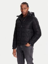 Guess Kurtka zimowa M5BL0B W2322 Czarny Relaxed Fit. Czarne kurtki Guess, na zimę, m, z aplikacjami, z syntetyku, bez kaptura. Za 849.99 zł.