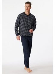 Schiesser Piżama w kolorze granatowym rozmiar: 62. Niebieskie piżamy Schiesser, bez wzorów, z bawełny, bez ramiączek. Za 148.61 zł.