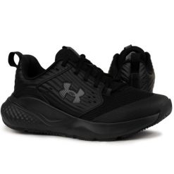Buty męskie sportowe na siłownię Under Armour UA Charged Commit TR 4. Czarne buty sportowe casual Under Armour, bez wzorów, bez zapięcia. Za 249.99 zł.
