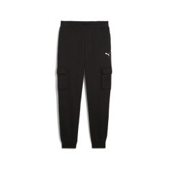 Męskie bojówki Essentials PUMA. Czarne joggery i bojówki Puma, l, bez wzorów, z bawełny, klasyczne, z standardowym stanem. Za 311.99 zł.