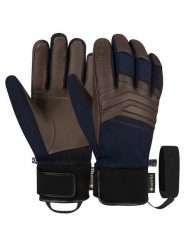 Reusch Rękawiczki funkcyjne "Jupiter GORE-TEX" w kolorze granatowo-brązowym rozmiar: 8. Brązowe rękawiczki Reusch, bez wzorów, z gore-texu. Za 245.96 zł.
