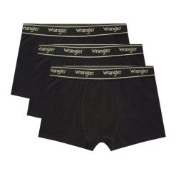 3PAK MESKIE BOKSERKI WRANGLER TRUNKS ODWIN BLACK U5_22207_WRA. Czarne bokserki Wrangler, m, bez wzorów. Za 79.99 zł.