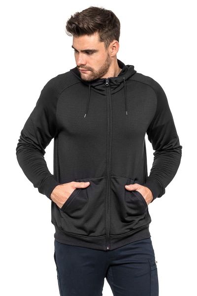 Bluza sportowa IPPE czarna. Niebieskie bluzy z kapturem AVACORE, l, bez wzorów, z materiału, z kapturem. Za 139.00 zł.