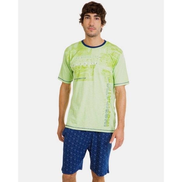 Piżama męska rozm. XXL P241303 Green H70. Zielone piżamy Massana Homewear, m, bez wzorów, bez ramiączek, krótkie, bez kaptura. Za 199.00 zł.