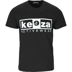 Koszulka sportowa męska KEEZA bawełniana. Czarne t-shirty sportowe KEEZA, bez wzorów, z bawełny, bez ramiączek, do piłki nożnej. Za 26.00 zł.