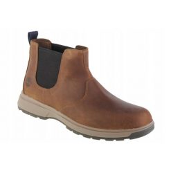 Męskie Skórzane Buty Chelsea Atwells Ave. Brązowe buty turystyczne Timberland, bez wzorów, z materiału, bez zapięcia, trekkingowe. Za 934.99 zł.