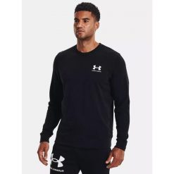 Bluza fitness męska UNDER ARMOUR Rival Terry Crew. Białe bluzy Under Armour, m, bez wzorów, bez kaptura. W wyprzedaży za 163.48 zł.