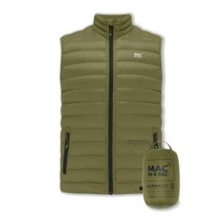Kurtka puchowa bez rękawów Mac In A Sac Alpine. Zielone kurtki Mac In A Sac, l, bez wzorów, z materiału, bez kaptura. Za 395.50 zł.