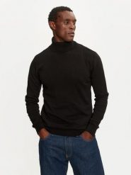Brave Soul Golf MK-230HUME01 Czarny Regular Fit. Czarne golfy Brave Soul, m, bez wzorów, z bawełny, bez kołnierzyka, bez ramiączek. Za 39.99 zł.