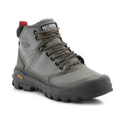 Buty do chodzenia męskie Palladium Pallarider Mid Wp+. Szare buty sportowe casual Palladium, bez wzorów, z materiału, bez zapięcia. Za 899.00 zł.