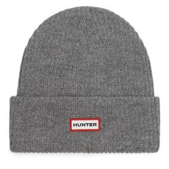 Czapka Hunter. Szare czapki zimowe Hunter, bez wzorów. Za 59.99 zł.