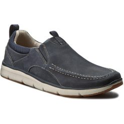 Półbuty CLARKS - Orson Row 261259567 Navy Nubuck. Eleganckie półbuty marki Clarks. W wyprzedaży za 299.00 zł.