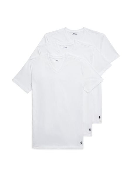 Polo Ralph Lauren Komplet t-shirtów 714936903001 Biały Slim Fit. Białe koszulki polo Polo Ralph Lauren, m, bez wzorów, z bawełny, bez kołnierzyka, bez ramiączek. Za 249.99 zł.
