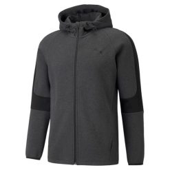 Bluza z kapturem zapinana na zamek błyskawiczny Puma Evostripe Core. Szare bluzy z kapturem Puma, xs, bez wzorów, z bawełny, z kapturem. Za 290.00 zł.