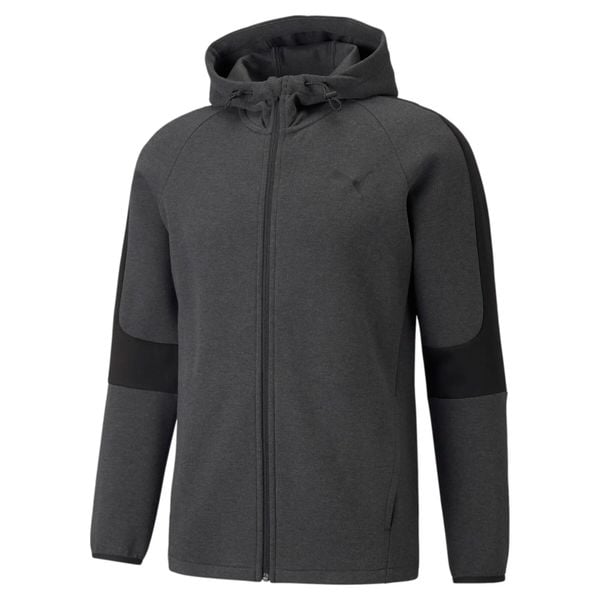 Bluza z kapturem zapinana na zamek błyskawiczny Puma Evostripe Core. Szare bluzy z kapturem Puma, xs, bez wzorów, z bawełny, z kapturem. Za 290.00 zł.