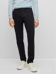 Boss Chinosy Kaito1 50487966 Czarny Slim Fit. Czarne eleganckie spodnie Boss, m, z bawełny. Za 359.99 zł.