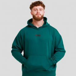 Bluza męska z kapturem oversize zielona Unstoppable. Zielone bluzy z kapturem GYMBEAM, m, bez wzorów, z bawełny, z kapturem. Za 118.90 zł.