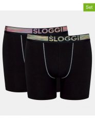 Sloggi Bokserki (2 pary) w kolorze czarnym rozmiar: L. Czarne bokserki Sloggi, l, bez wzorów. Za 48.16 zł.