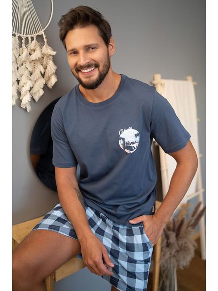 Doctor Nap Piżama w kolorze niebieskim rozmiar: XL. Niebieskie piżamy Doctor Nap, xl, bez wzorów, z bawełny, bez ramiączek. Za 102.99 zł.