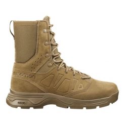 Buty trekkingowe męskie Salomon Guardian CSWP. Brązowe trekkingi Salomon, bez wzorów, bez zapięcia. W wyprzedaży za 487.00 zł.