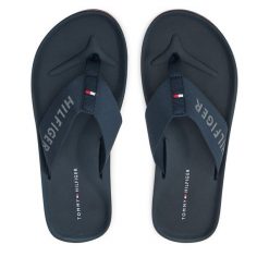 Japonki Tommy Hilfiger. Niebieskie japonki Tommy Hilfiger, bez wzorów. Za 149.99 zł.