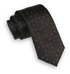 Ciemny Brązowy Elegancki Krawat -Angelo di Monti- 6 cm, Męski, w Figury Geometryczne. Brązowe krawaty i muchy Angelo di Monti, bez wzorów. Za 45.00 zł.