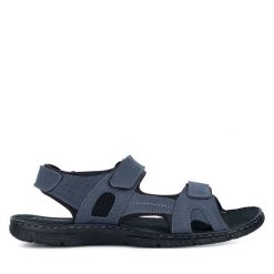 Sandały Lasocki. Niebieskie sandały Lasocki, bez zapięcia. Za 159.99 zł.