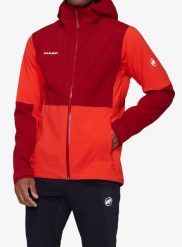 Kurtka z membraną Mammut Linard Guide HS Hooded Jacket. Czerwone kurtki Mammut, l, bez wzorów, z materiału, bez kaptura. Za 1,264.99 zł.