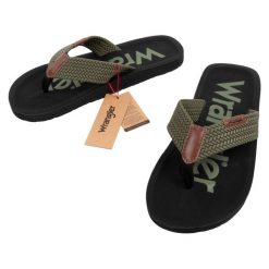 Buty klapki męskie Wrangler Zane Flipflop. Czarne klapki Wrangler. Za 99.00 zł.