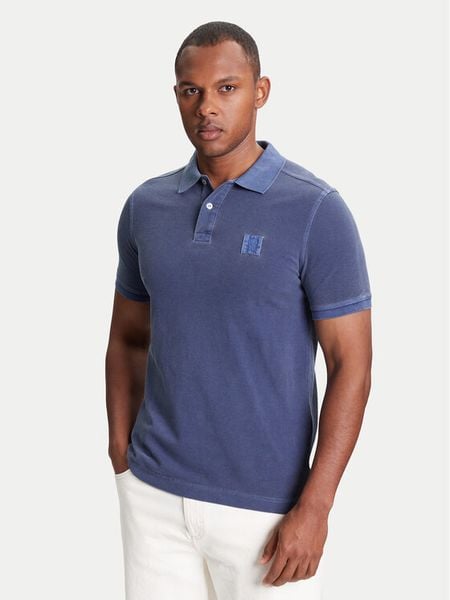 United Colors Of Benetton Polo 3089U302D Niebieski Regular Fit. Niebieskie koszulki polo United Colors Of Benetton, l, bez wzorów, z bawełny, bez kołnierzyka, bez ramiączek. Za 139.99 zł.