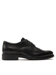 Geox Półbuty U Dublin B U34R2B 00043 C9999 Czarny. Czarne eleganckie półbuty Geox, bez wzorów, ze skóry, bez obcasa, bez zapięcia. Za 399.99 zł.