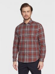 Sisley Koszula 5MQWSQ01A Czerwony Regular Fit. Czerwone koszule Sisley, m, bez wzorów, z bawełny, bez kołnierzyka, bez ramiączek. Za 179.99 zł.
