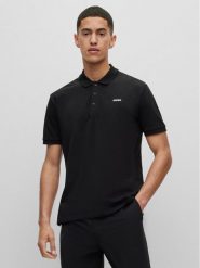 Hugo Polo Donos222 50466182 Czarny Regular Fit. Czarne koszulki polo Hugo, m, bez wzorów, z bawełny, bez kołnierzyka, bez ramiączek. Za 219.99 zł.