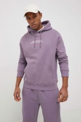 LEE LOGO LOOSE HOODIE WASHED PURPLE L83UTJTZ 112144596. Fioletowe bluzy Lee, l, bez wzorów, bez kaptura. Za 129.99 zł.