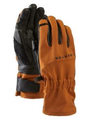Burton Rękawiczki narciarskie "[ak] Tech" w kolorze czarno-jasnobrązowym rozmiar: S. Brązowe rękawiczki Burton, bez wzorów, ze skóry. Za 189.95 zł.