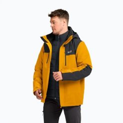 Kurtka 3w1 męska Jack Wolfskin Jasper Pro 3IN1. Żółte kurtki Jack Wolfskin, m, bez wzorów, z materiału, bez kaptura. Za 1,695.00 zł.