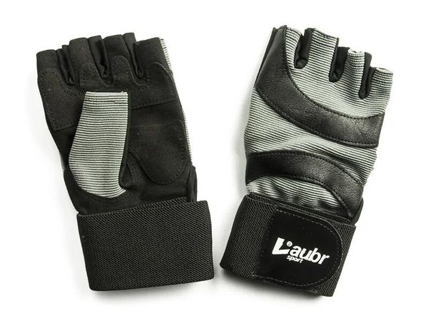 Rękawiczki fitness Laubr Sport szare. Niebieskie rękawiczki FIVE GLOVES, bez wzorów, z materiału. Za 113.99 zł.