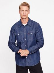 Levi's® Koszula Barstow Western Standard 85744-0000 Granatowy Standard Fit. Niebieskie koszule m, bez wzorów, z bawełny, bez kołnierzyka, bez ramiączek. Za 249.99 zł.