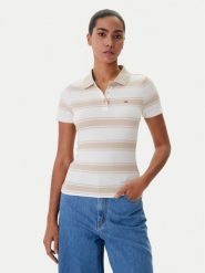 Tommy Jeans Polo DW0DW22327 Beżowy Slim Fit. Brązowe bluzy z kapturem Tommy Jeans, l, bez wzorów, z bawełny, bez kaptura. Za 179.99 zł.
